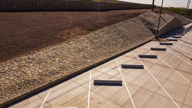 Rock-faced slope and landscaping by ARM